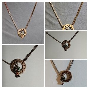 Elegant Gold and Silver Pendant Necklace